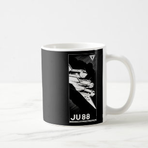 Ju 88 Ww2 deutsches Flugzeug Vintage 1941 Grafik Kaffeetasse