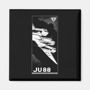 Ju 88 Ww2 deutsches Flugzeug Vintage 1941 Grafik Magnet