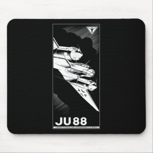 Ju 88 Ww2 deutsches Flugzeug Vintage 1941 Grafik Mousepad
