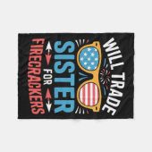 JU-Handelsminister für Feuerwehrleute Fleecedecke (Vorderseite (Horizontal))