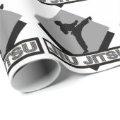 Ju Jitsu Geschenk-Packpapier-Kampfkunstgeschenke Geschenkpapier (Rolleneckpunkt)