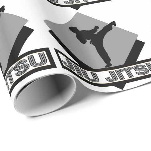 Ju Jitsu Geschenk-Packpapier-Kampfkunstgeschenke Geschenkpapier (Rolleneckpunkt)