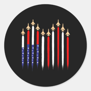 Ju Ju 4. Flag des amerikanischen Patriotischen Kam Runder Aufkleber