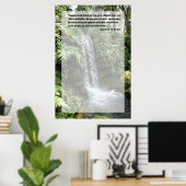 Juan 4:13 con Cascada Poster (Heimbüro)