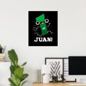 Juan Funny Mexican Number One Pun Dark BG Poster (Heimbüro)