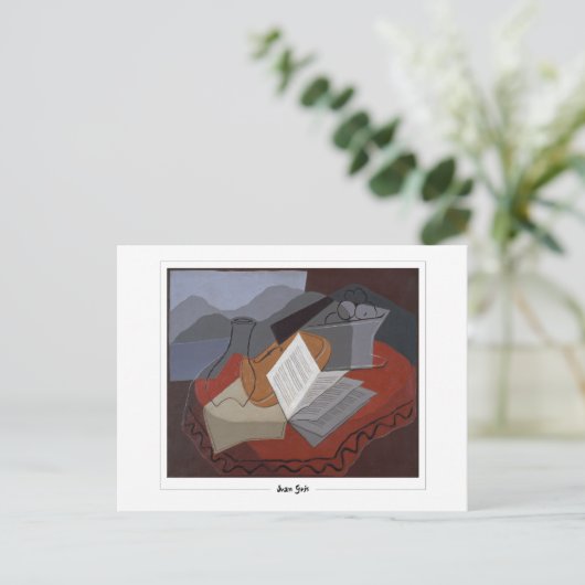 Juan Gris #282 - Fine Art Postcard Postkarte (Stehend Vorderseite)