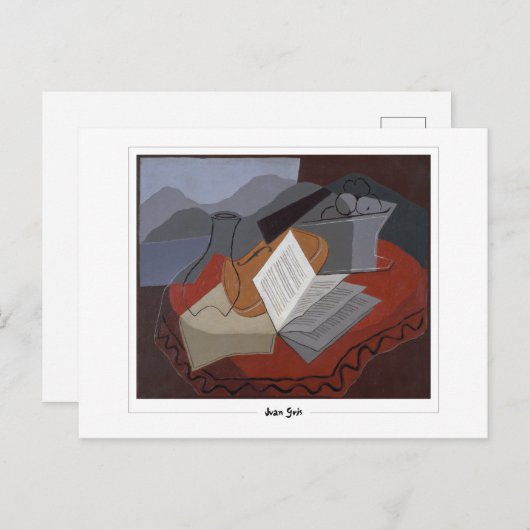 Juan Gris #282 - Fine Art Postcard Postkarte (Vorne/Hinten)