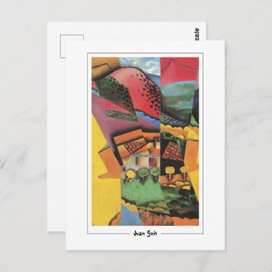 Juan Gris #9 - Fine Art Postcard Postkarte (Vorne/Hinten)