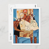 Juan Gris Breakfast Fine Art Postkarte (Vorne/Hinten)