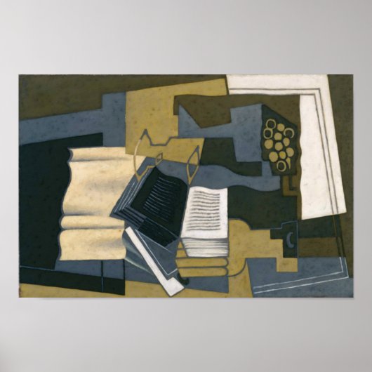 Juan Gris Carafe und Buch Poster (Vorne)