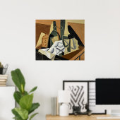 Juan Gris - Das weiße Tablettentuch Poster (Heimbüro)