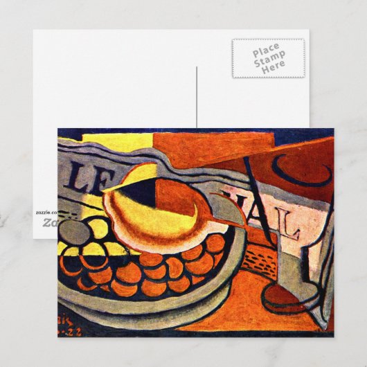 Juan Gris - Der Lemon Postkarte (Vorne/Hinten)