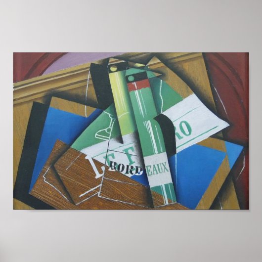 Juan Gris - Die Bordeaux-Flasche Poster (Vorne)