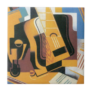 Juan Gris - Fotografie der Gitarre Abstrakte Kunst Fliese