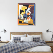Juan Gris - Geige und Glas - Abstrakte Kunst Leinwanddruck (Insitu (Schlafzimmer))