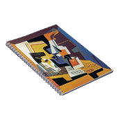 Juan Gris - Geige und Glas - Abstrakte Kunst Notizblock (Rechte Seite)