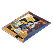 Juan Gris - Geige und Glas - Abstrakte Kunst Notizblock (Linke Seite)