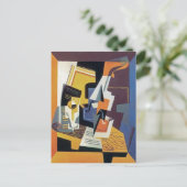 Juan Gris - Geige und Glas - Abstrakte Kunst Postkarte (Stehend Vorderseite)