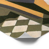 Juan Gris - Harlequin mit Tisch Poster (Ecke)