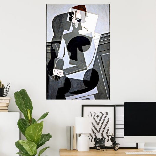 Juan Gris - Portrait von Josette Gris Poster (Heimbüro)