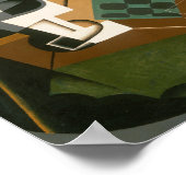 Juan Gris - Schachbrett, Glas und Gericht Poster (Ecke)