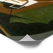 Juan Gris - Schachbrett, Glas und Gericht Poster (Ecke)