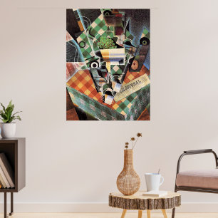 Juan Gris - Stillleben mit Checked Tablecloth Poster