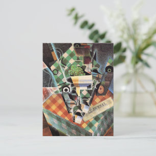 Juan Gris - Stillleben mit Checked Tablecloth Postkarte