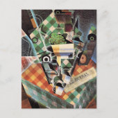 Juan Gris - Stillleben mit Checked Tablecloth Postkarte (Vorderseite)