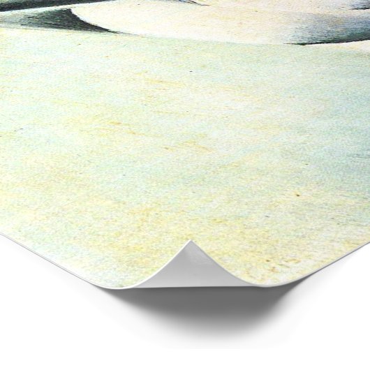 Juan Gris - Stillleben mit Flaschen und Messern Poster (Ecke)