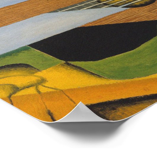 Juan Gris - Stillleben mit Gitarre Poster (Ecke)