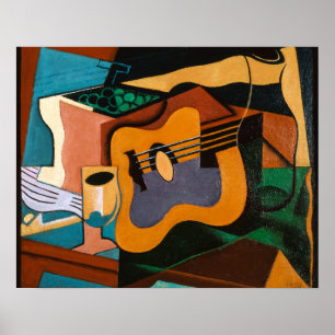 Juan Gris, Stillleben mit Gitarre, Poster
