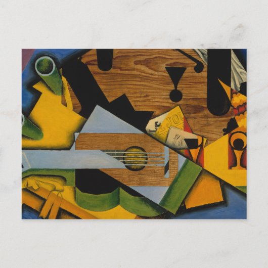Juan Gris - Stillleben mit Gitarre Postkarte (Vorderseite)