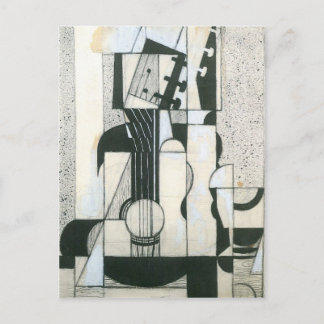 Juan Gris - Stillleben mit Gitarre Postkarte