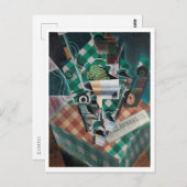 Juan Gris, Stillleben, moderne Kunst Postkarte (Vorne/Hinten)