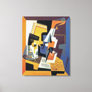 Juan Gris - Violine und Glas - Abstrakte Kunst Leinwanddruck