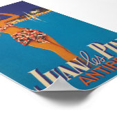 Juan Les Buttons Antibes France Vintage Travel Poster (Ecke)