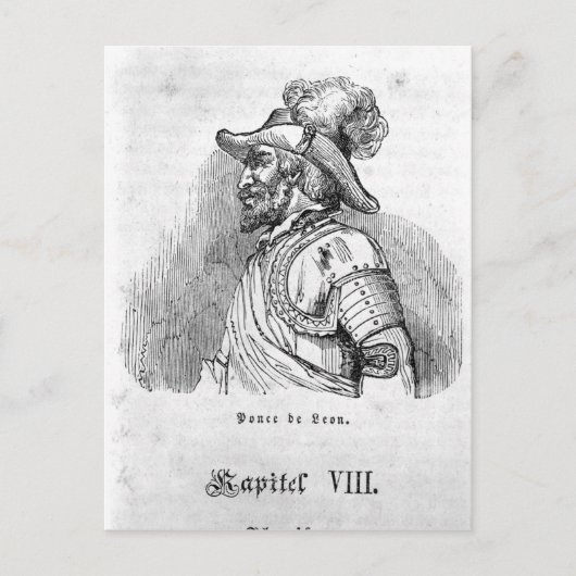 Juan Ponce de Leon Postkarte (Vorderseite)