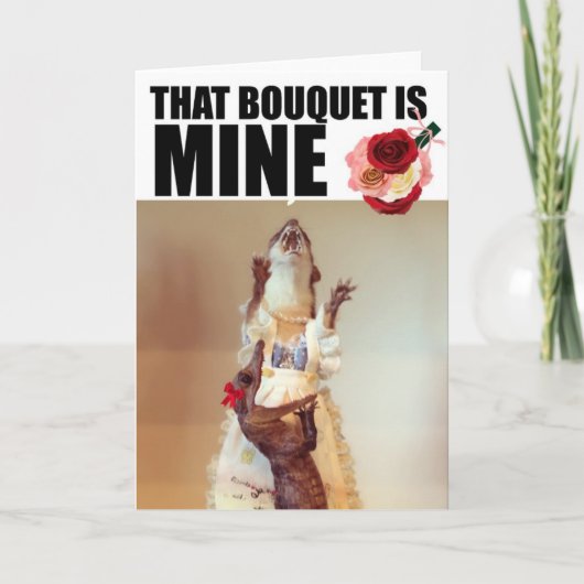 Juanita Weasel-Hochzeits-Karte Karte (Vorderseite)