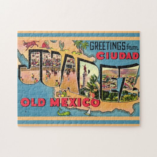 Juarez Mexico Greeting Puzzle (Horizontal)