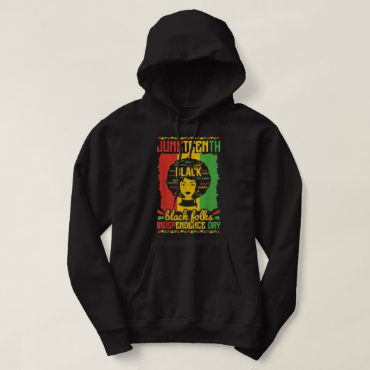 Juatschir-Tag der Unabhängigkeit der Schwarzen Men Hoodie (Design vorne)