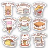 Jubby Cats - Cat Memes Stickers Sheet Aufkleber (Vorderseite)