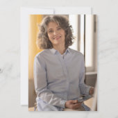 Jubel an Gold Stars Foto Rente Party Einladung (Rückseite)