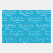 Jubel auf 20 Jahre Royal Blue Happy Retirement Geschenkpapier Set (Vorderseite 3)