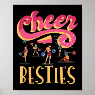 Jubel Besties für Cheerleading-Fans und Cheerlea Poster