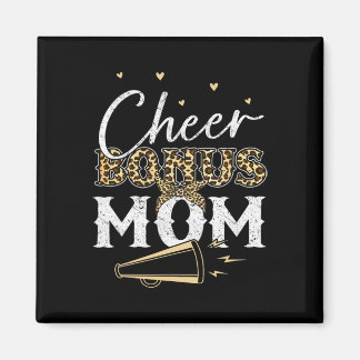 Jubel-Bonus-Mama-Shirt Leopard Cheerleading-Stiefm Magnet