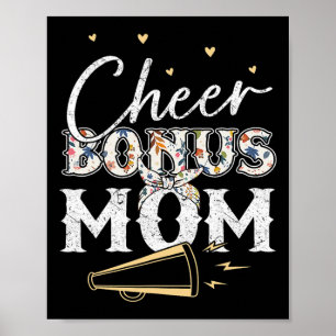 Jubel-Bonus-Mama-Shirt Leopard Cheerleading Stiefm Poster