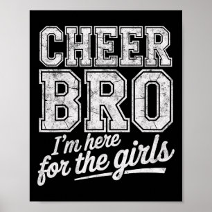 Jubel Brudi hier für Mädchen Cheerleading T-Shirt  Poster