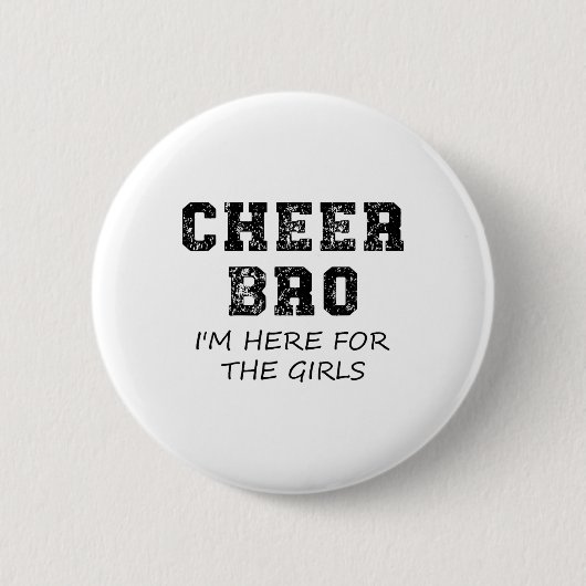 Jubel Brudi Lustiger Bruder Cheerleading Unterstüt Button (Vorderseite)