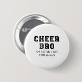 Jubel Brudi Lustiger Bruder Cheerleading Unterstüt Button (Vorne & Hinten)